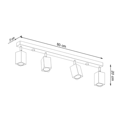 Loftslampe KEKE 4 eg - Billede 4