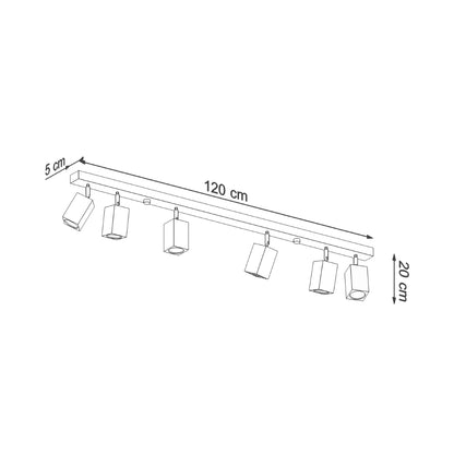 Loftslampe KEKE 6 eg - Billede 4