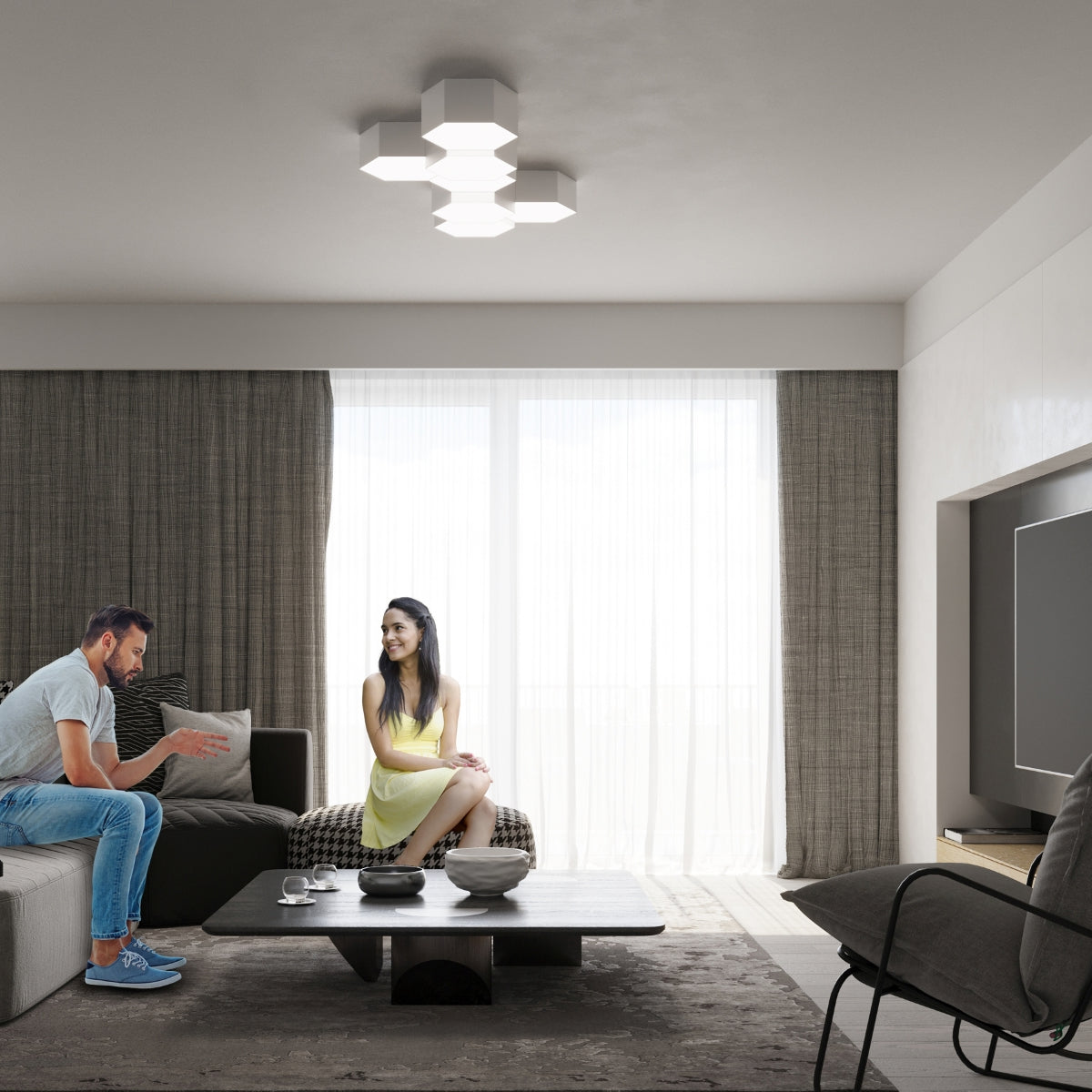 Loftslampe SUNDE 13 hvid - Billede 10