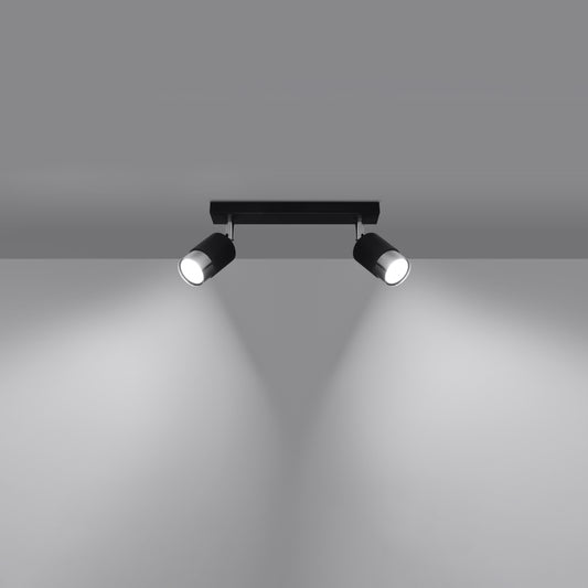 Loftlampe NERO 2 sort/krom - Hovedbillede