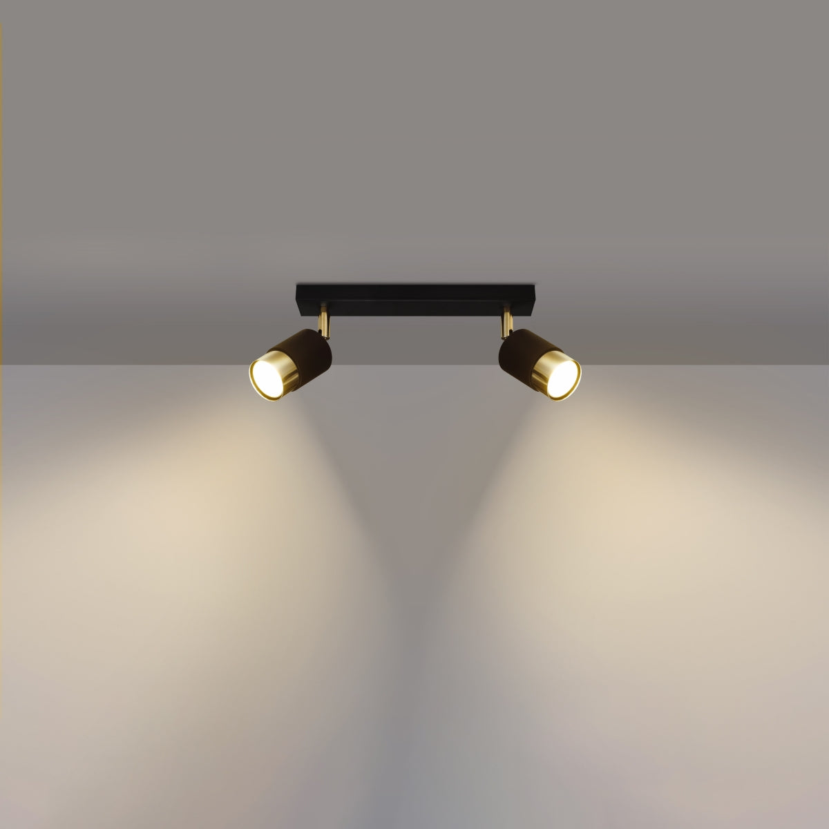 Loftslampe NERO 2 sort/guld - Hovedbillede