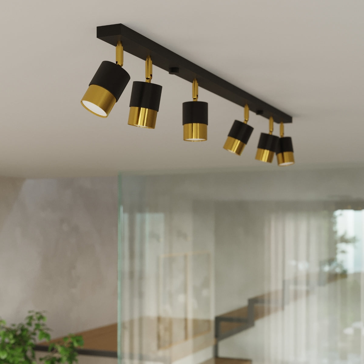 Loftslampe NERO 4 sort/guld - Billede 8
