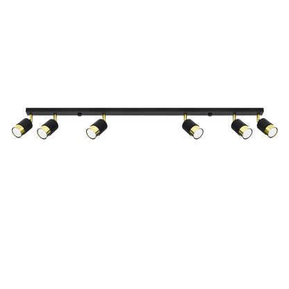 Loftslampe NERO 6 sort/guld - Billede 2