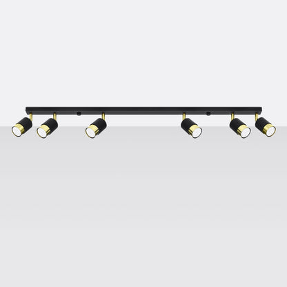 Loftslampe NERO 6 sort/guld - Billede 3