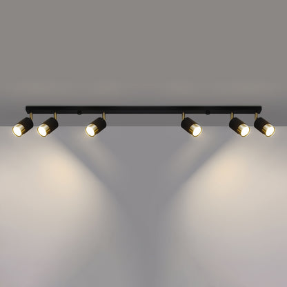 Loftslampe NERO 6 sort/guld - Hovedbillede