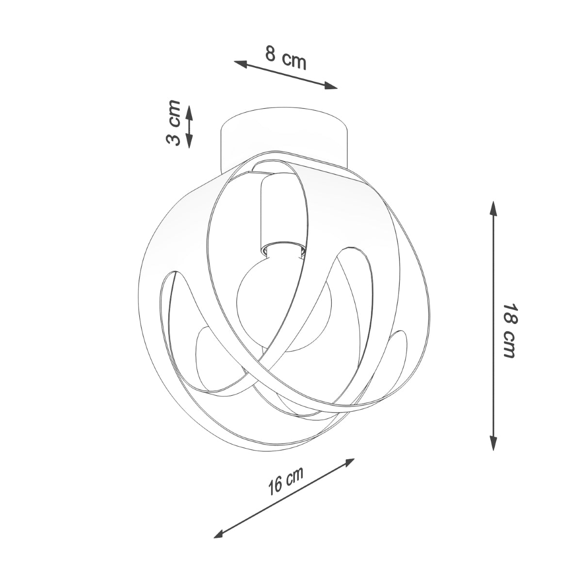 Loftslampe TULOS hvid - Billede 4