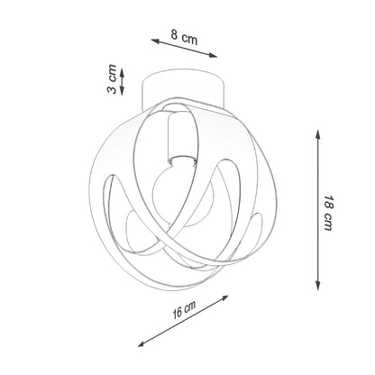 Loftslampe TULOS hvid - Billede 4