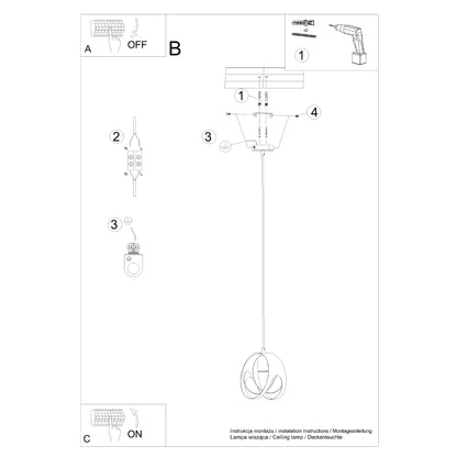 Pendellampe TULOS 1 hvid - Billede 5