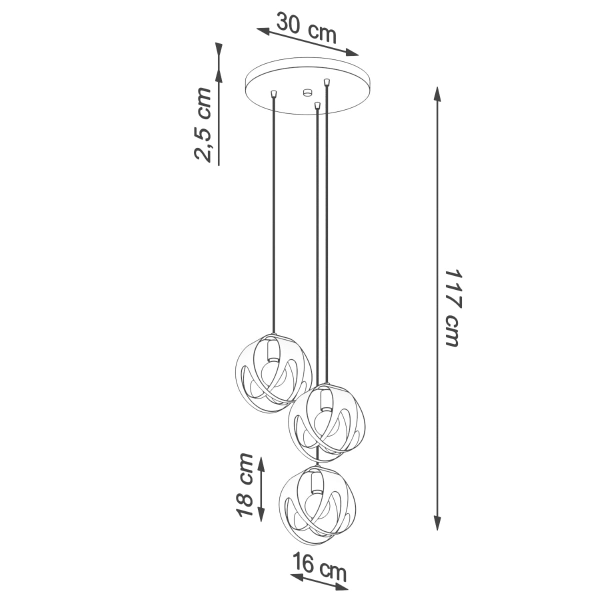 Pendellampe TULOS 3P hvid - Billede 4