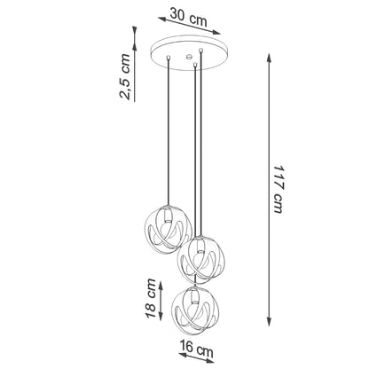 Pendellampe TULOS 3P hvid - Billede 4