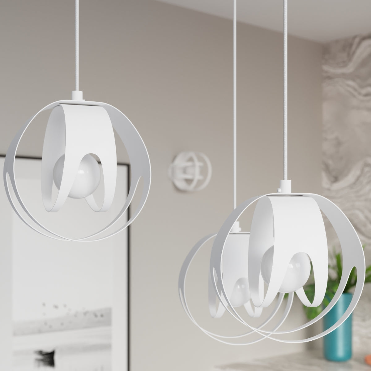 Pendellampe TULOS 3L hvid - Billede 8