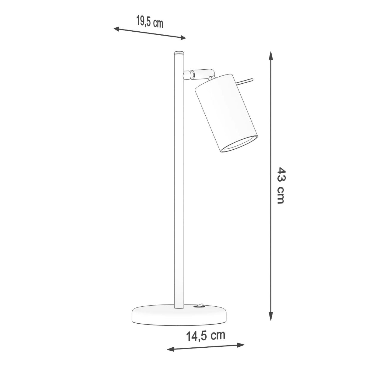 Bordlampe RING hvid - Billede 4
