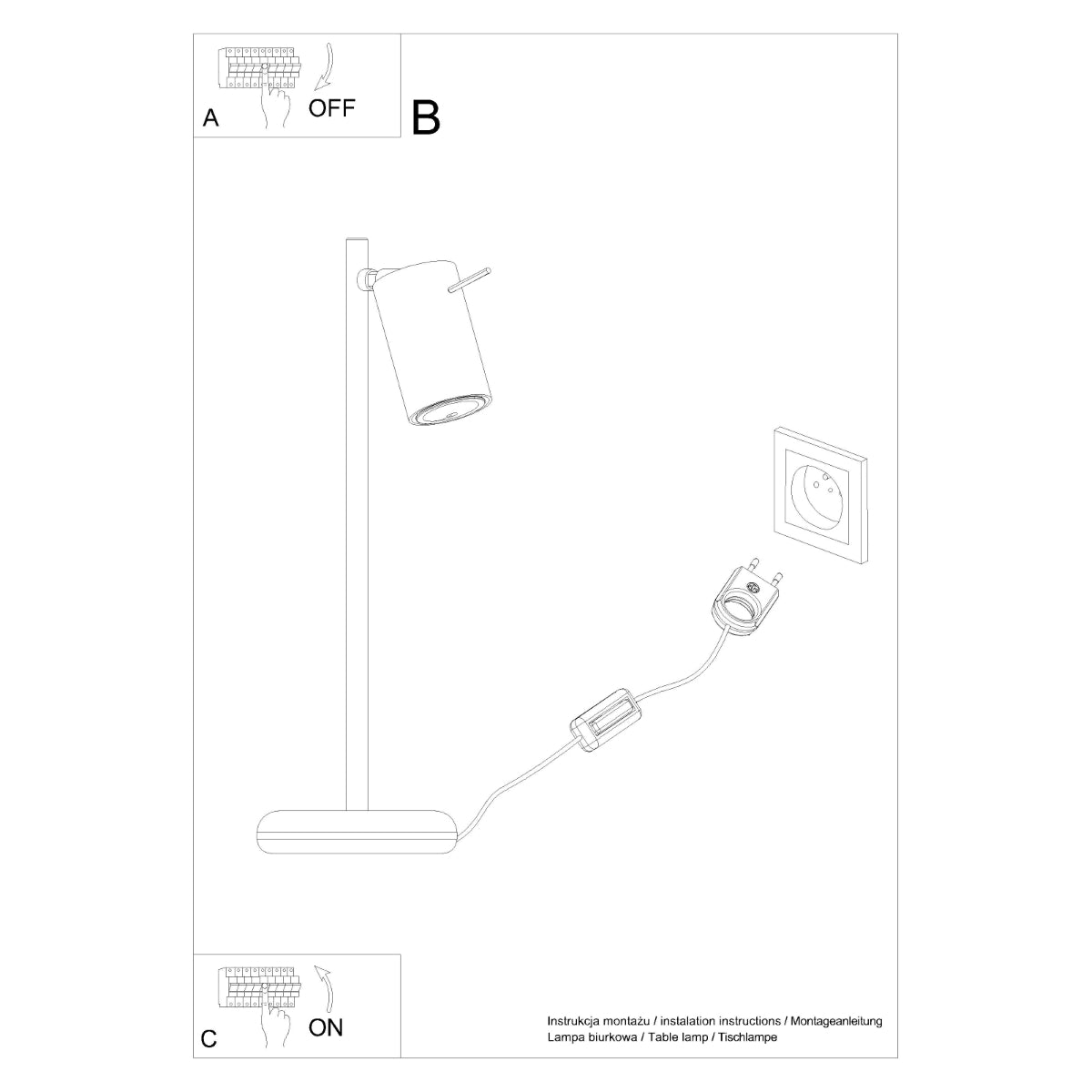 Bordlampe RING hvid - Billede 5