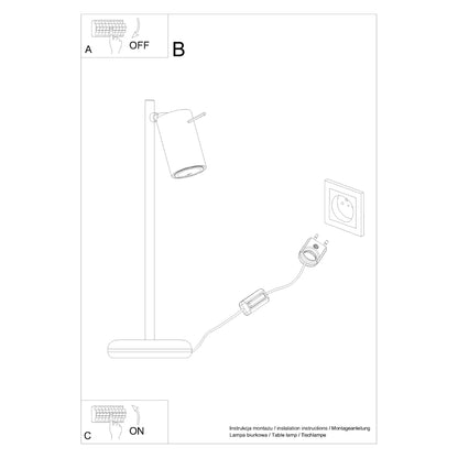 Bordlampe RING hvid - Billede 5