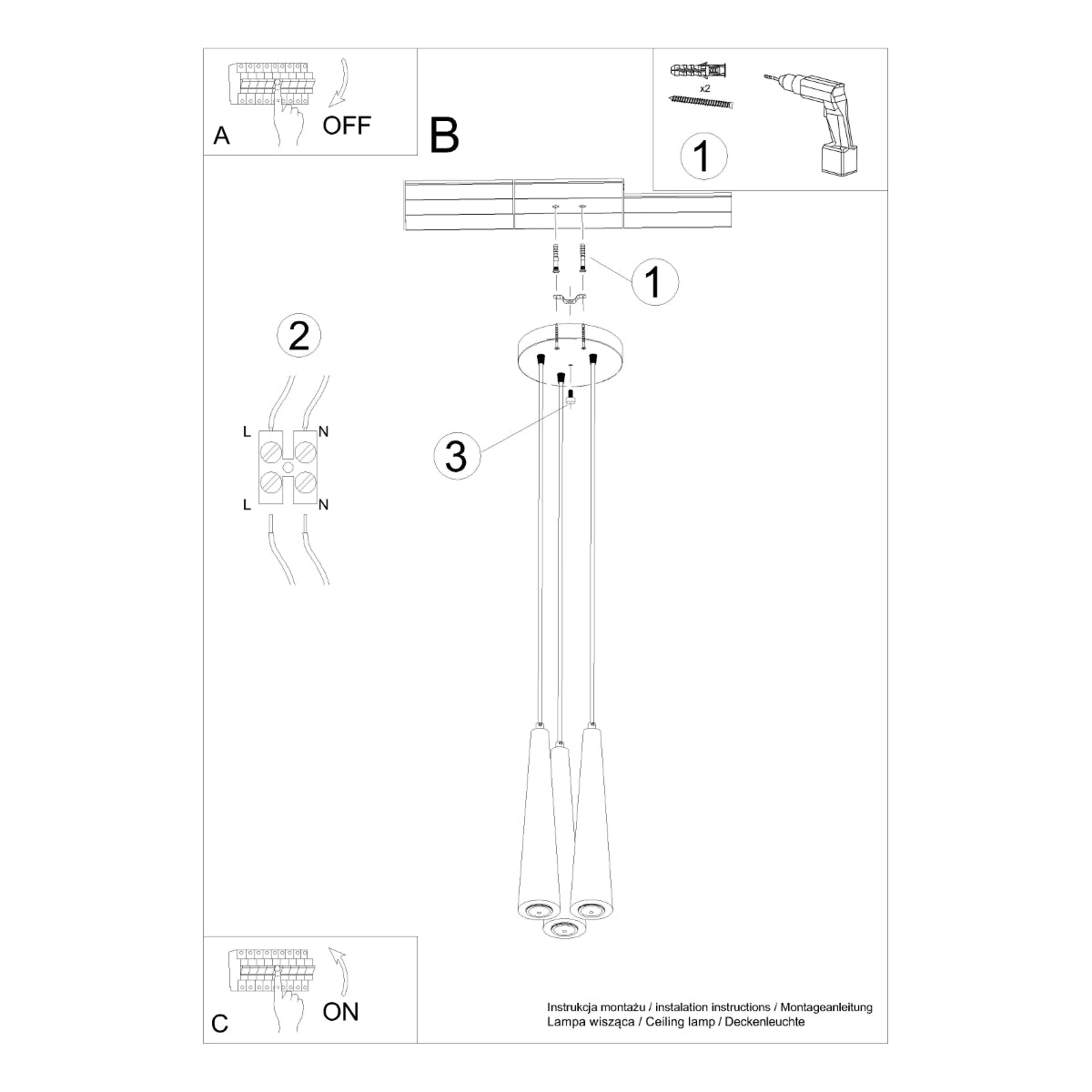 Pendellampe SULA 3P naturtræ - Billede 5