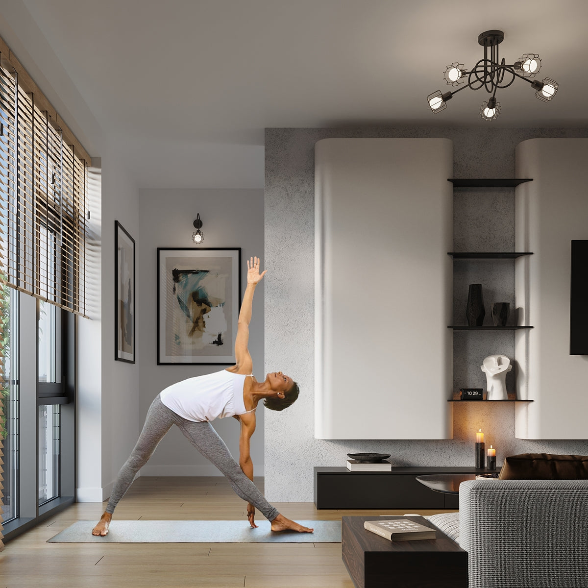 Lysekrone BELUCI 3S sort - Billede 7