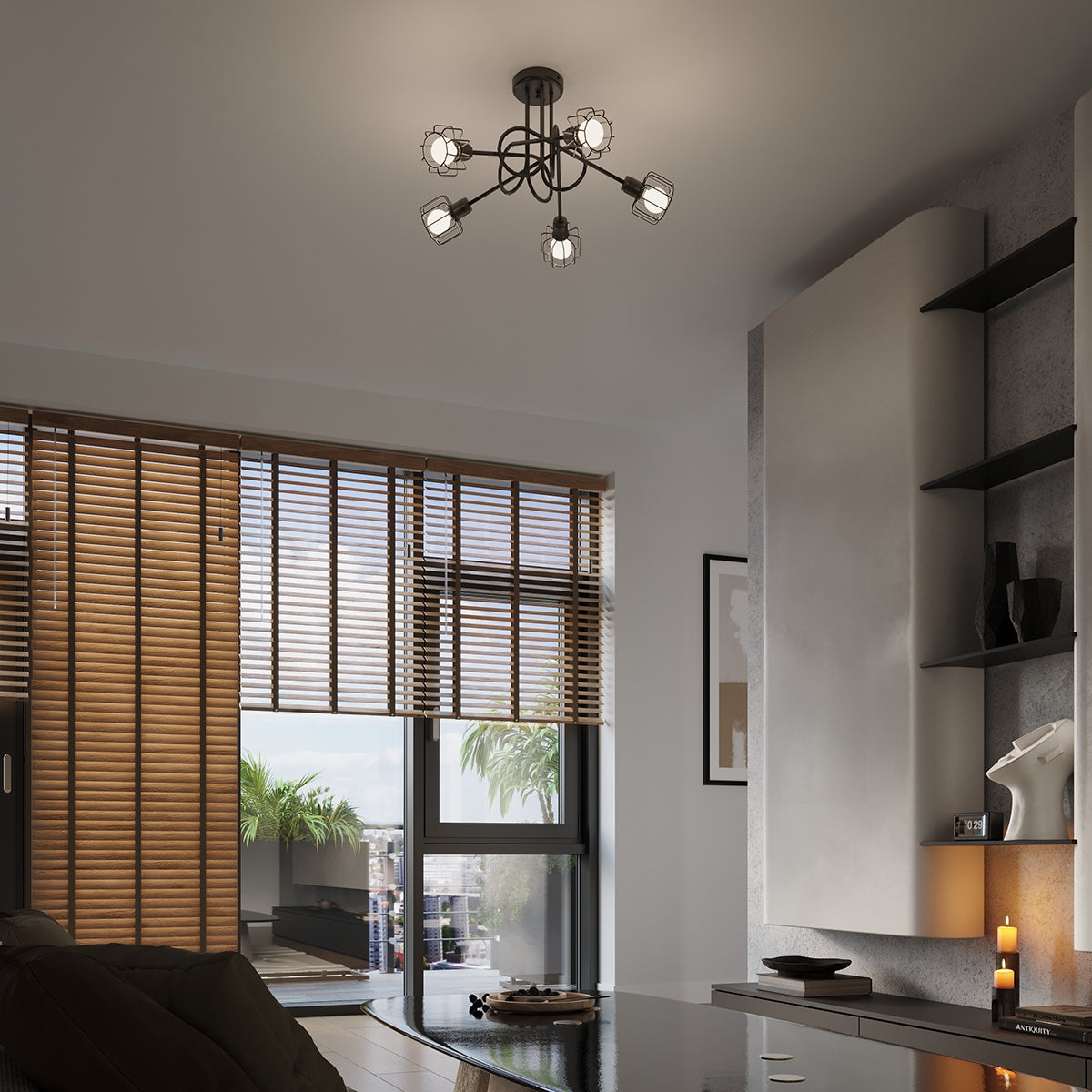 Lysekrone BELUCI 3S sort - Billede 8