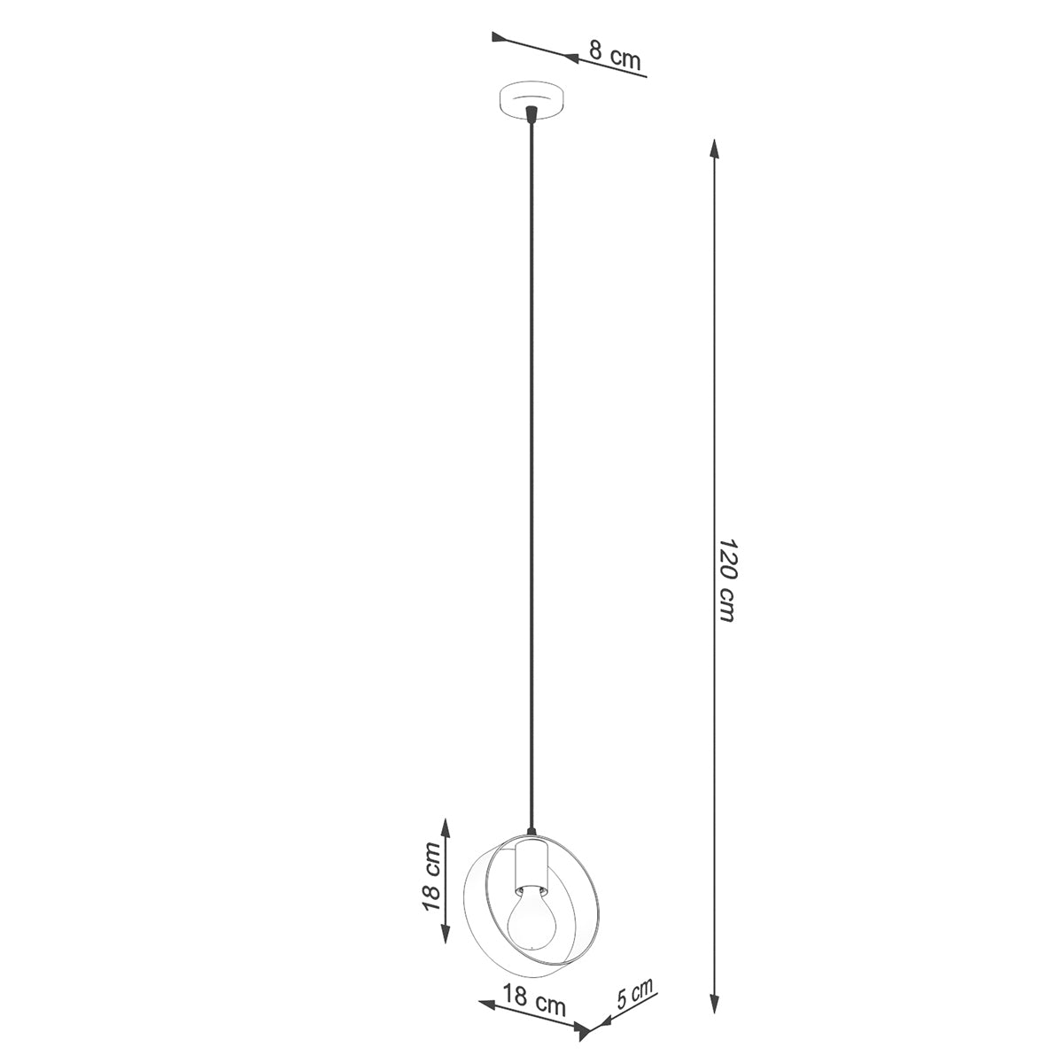 Pendellampe TITRAN 1 hvid - Billede 5