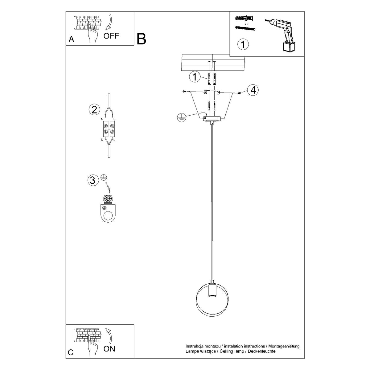 Pendellampe TITRAN 1 hvid - Billede 6