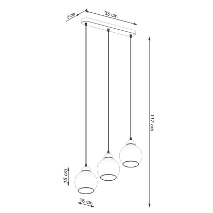 Pendellampe ALINO 3 sort - Billede 4