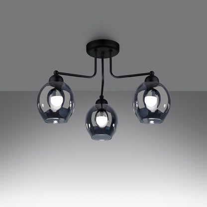 Lysekrone FILLAN 3 sort - Hovedbillede