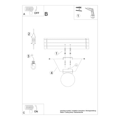 Loftslampe YOLI 1 hvid - Billede 5