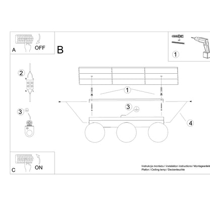 Loftslampe YOLI 3 hvid - Billede 5