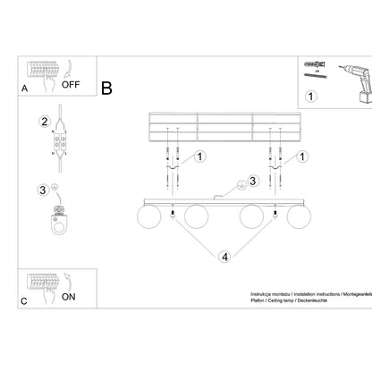 Loftslampe YOLI 4 hvid - Billede 5