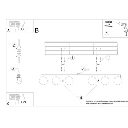 Loftslampe YOLI 6 hvid - Billede 5