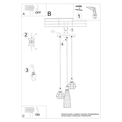 Pendel SUBA 3P sort - Billede 6