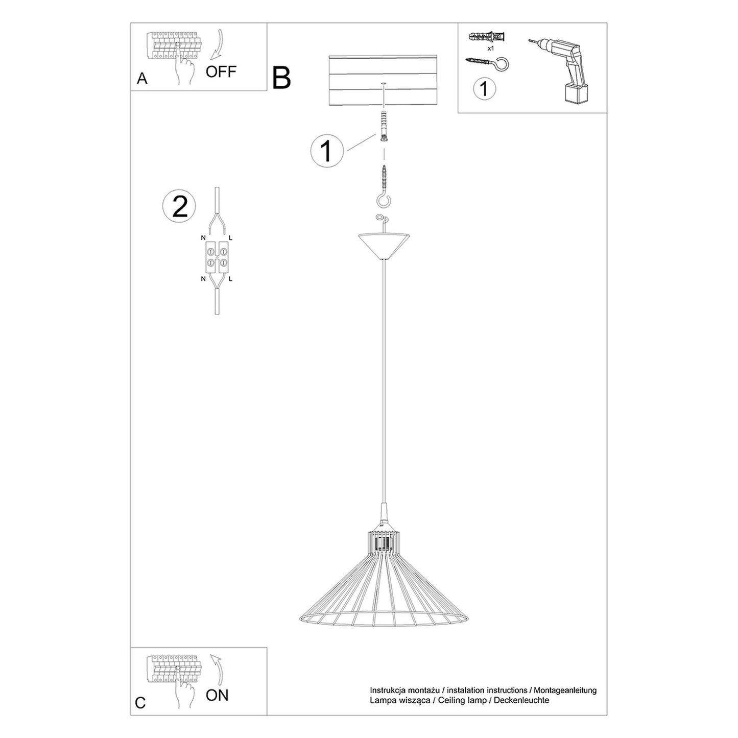 Pendel lampe EDA - Billede 6