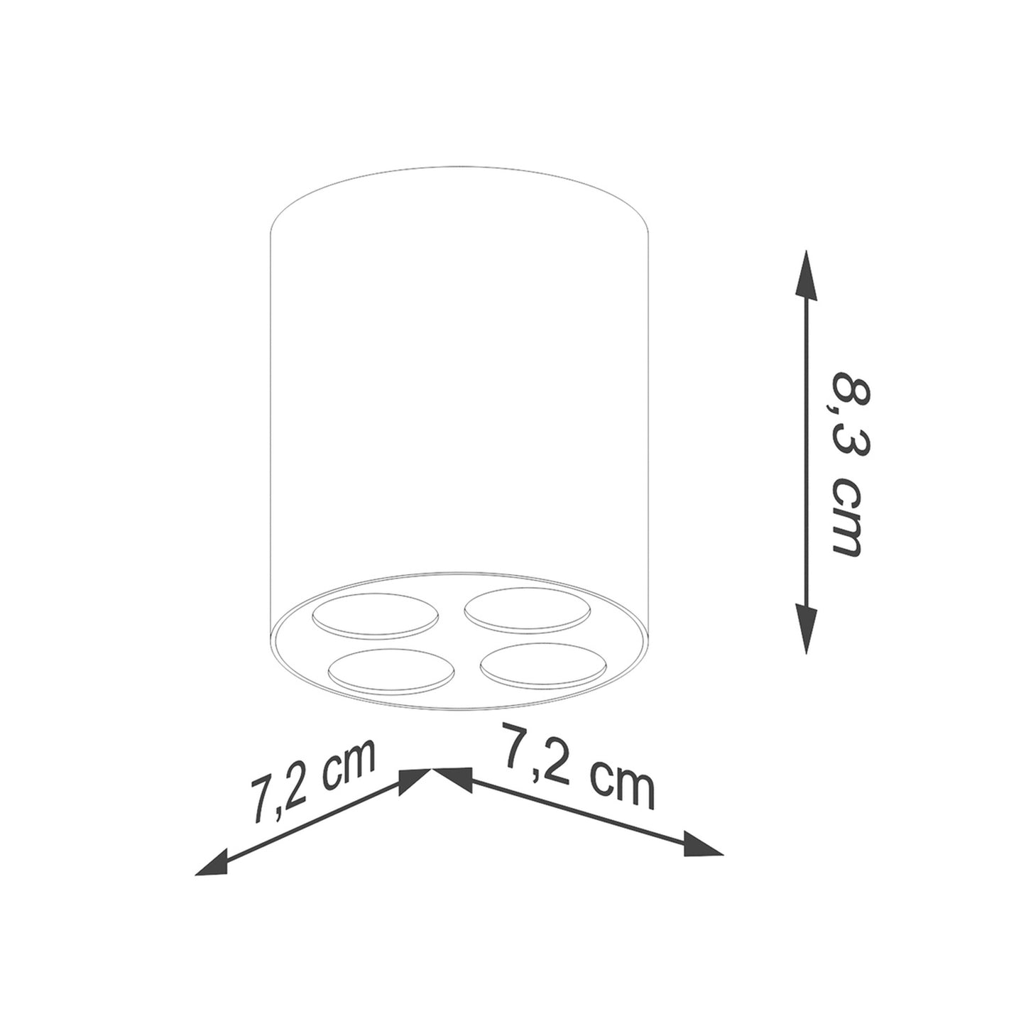 Loftslampe ZOE sort LED - Billede 5