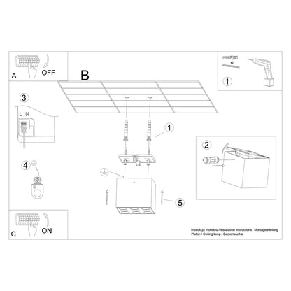 Loftslampe OZZY sort LED - Billede 6