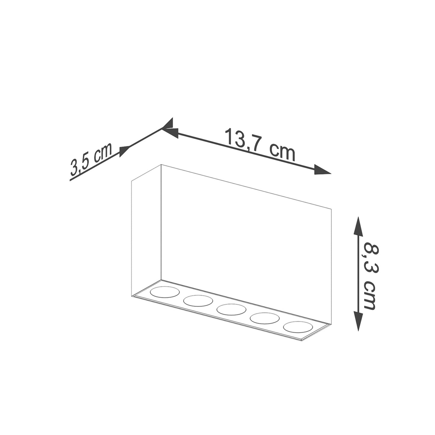 Loftslampe SOLE sort LED - Billede 5