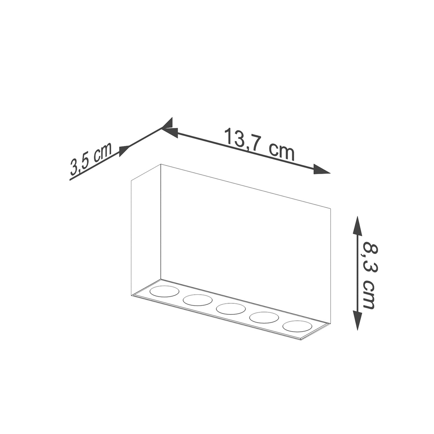 Loftslampe SOLE sort LED - Billede 5