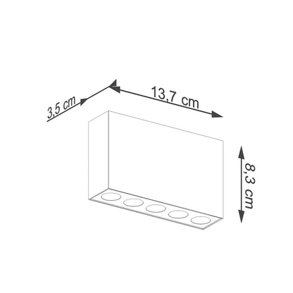 Loftslampe SOLE sort LED - Billede 5