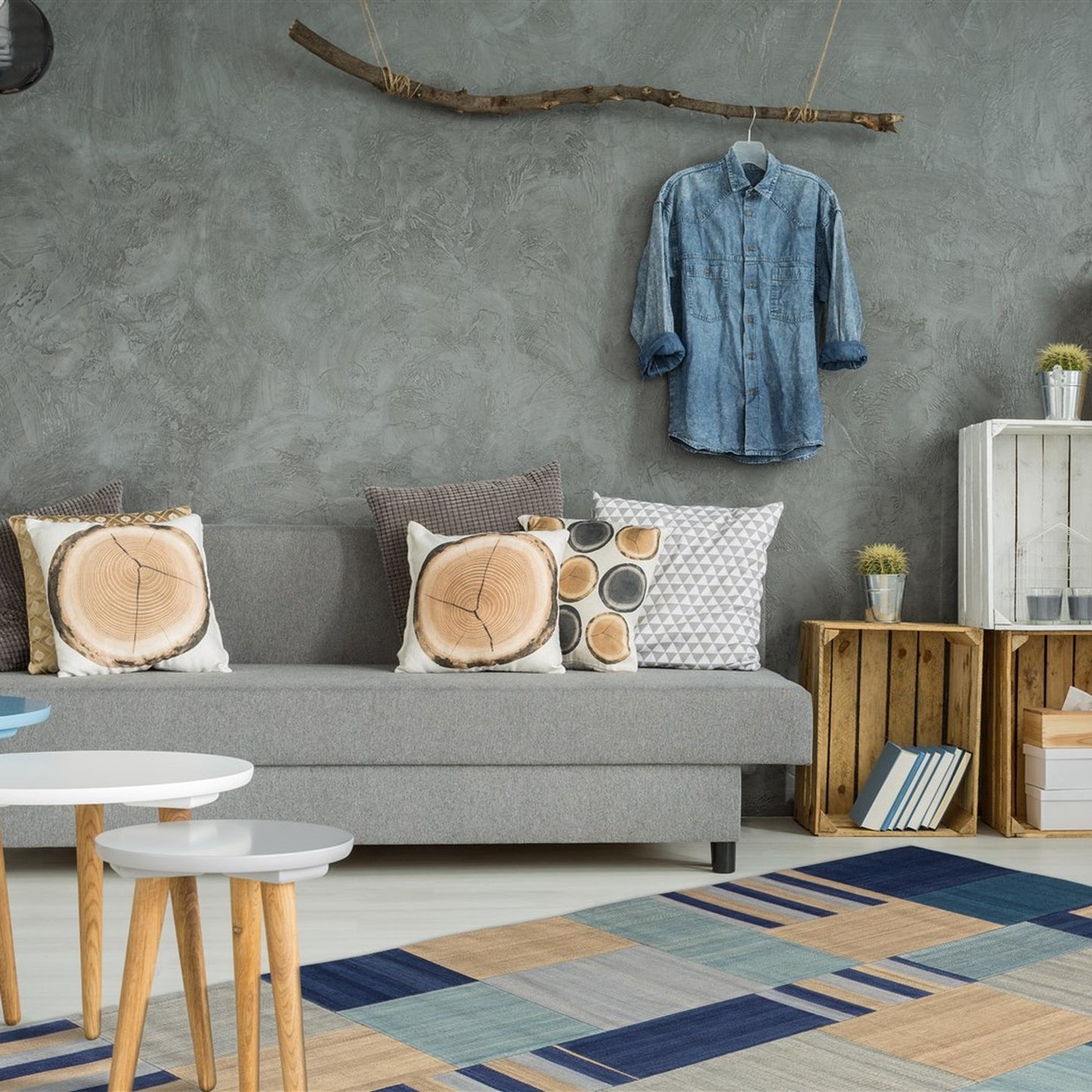 Radical 310 Tæppe Patchwork Design I Uld Og Bomuld - Billede 2
