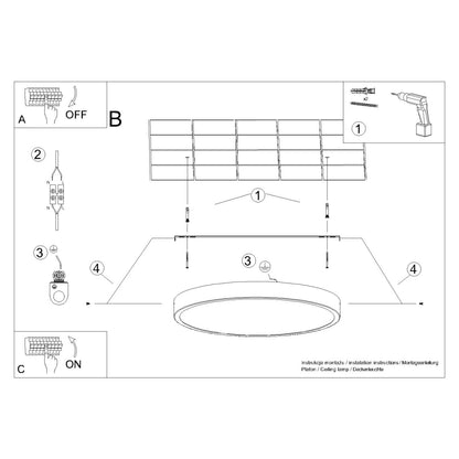 Loftslampe ONYX 30 LED 3000K hvid - Billede 6