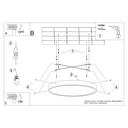 Loftslampe ONYX 40 LED 3000K hvid - Billede 6