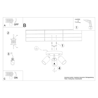 Loftslampe VERDO 3P - Billede 6