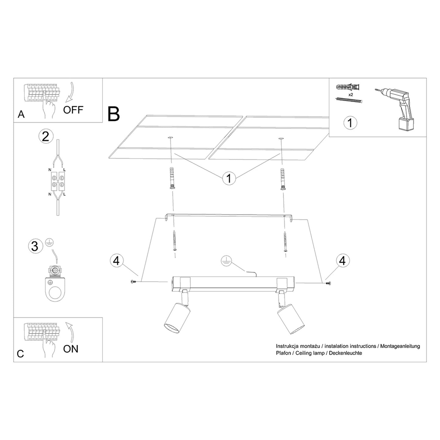 Loftslampe ZUCA 2 - Billede 6