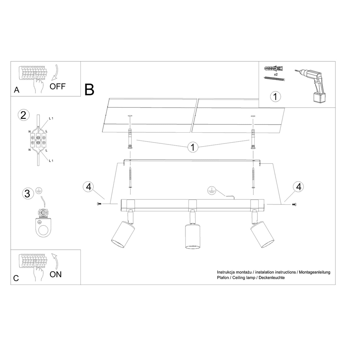 Loftslampe ZUCA 3 - Billede 6