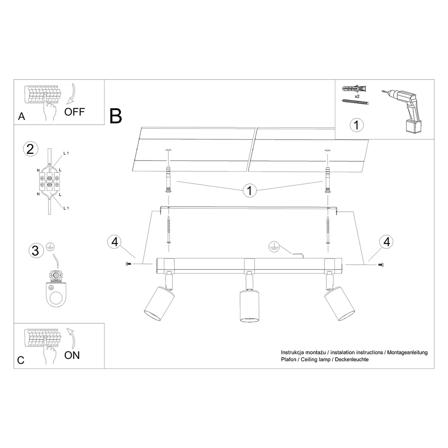 Loftslampe ZUCA 3 - Billede 6