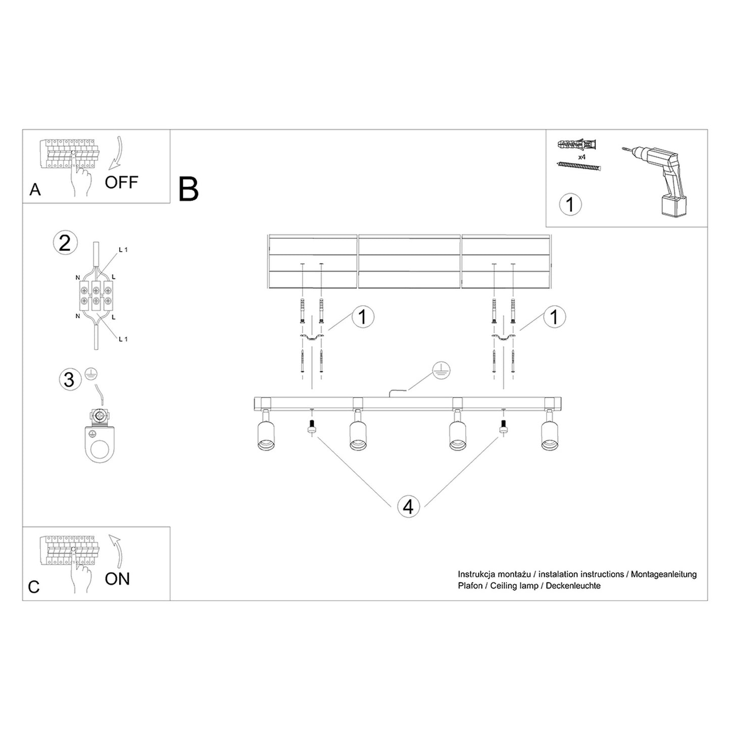 Loftslampe ZUCA 4 - Billede 6