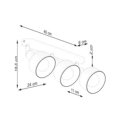 Loftslampe ELBA 3 hvid - Billede 12