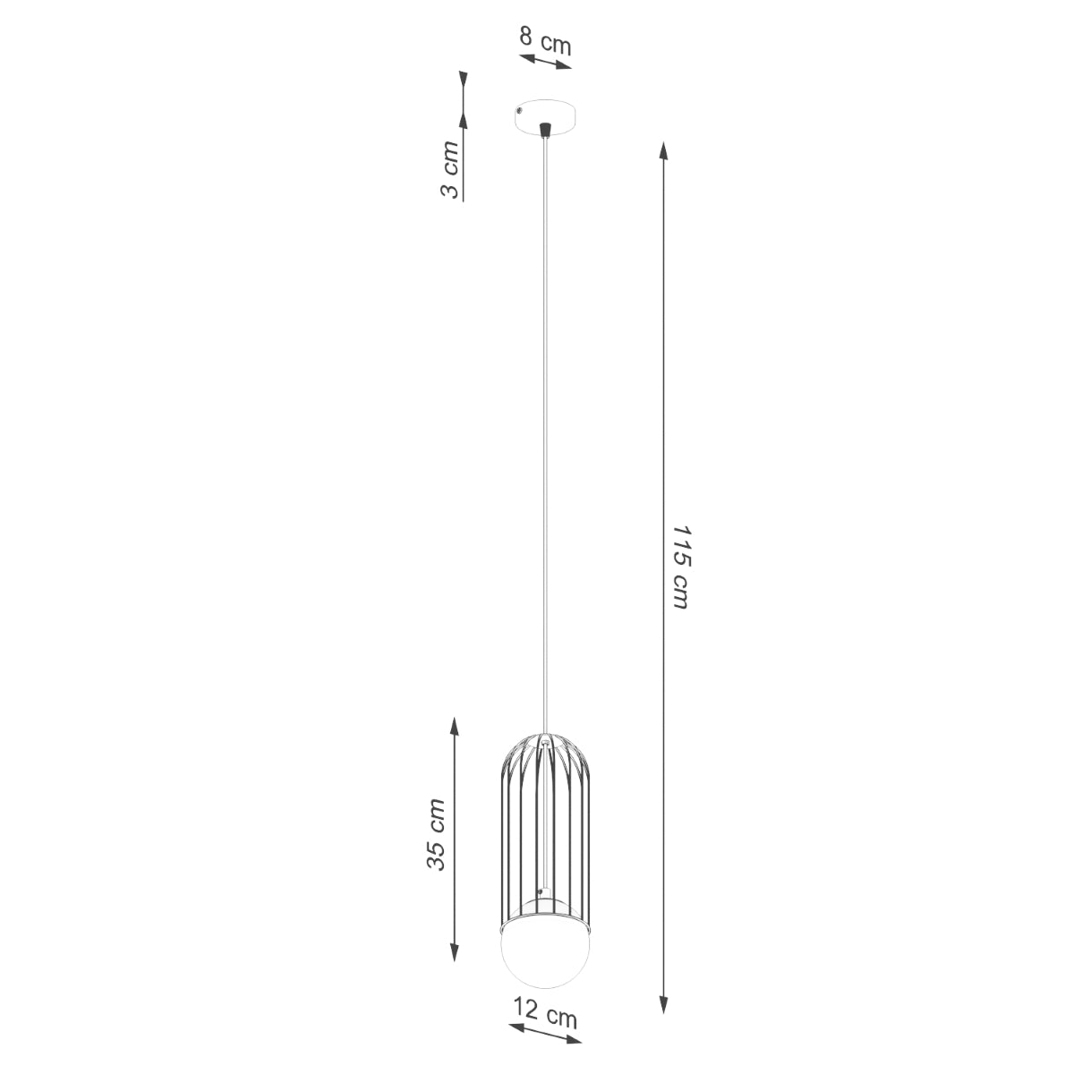 Pendellampe BRINA 1 hvid - Billede 13