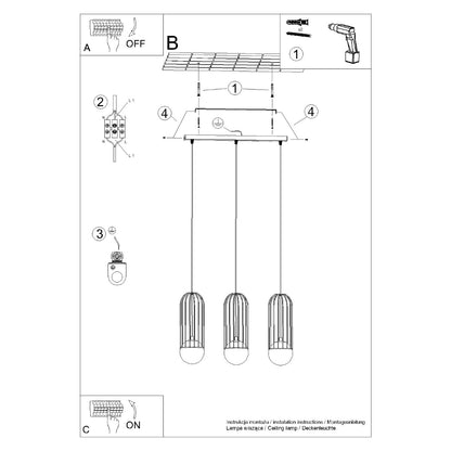 Pendellampe BRINA 3L hvid - Billede 15