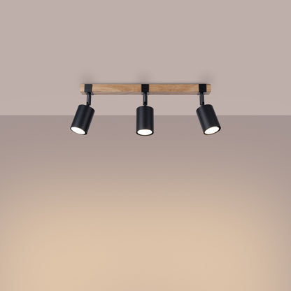 Loftslampe FAGER 3 sort - Hovedbillede