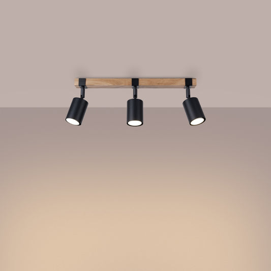 Loftslampe FAGER 3 sort - Hovedbillede