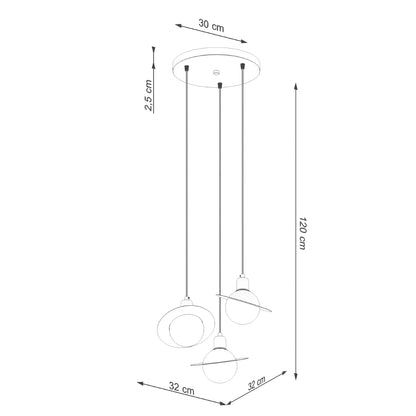 Pendellampe HYPERION 3P hvid - Billede 13